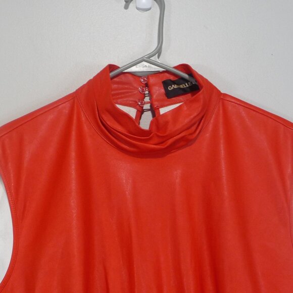 RED FAUX LEATHER DRESS SIZE XL GABRIELLE UNION - Picture 7 of 13